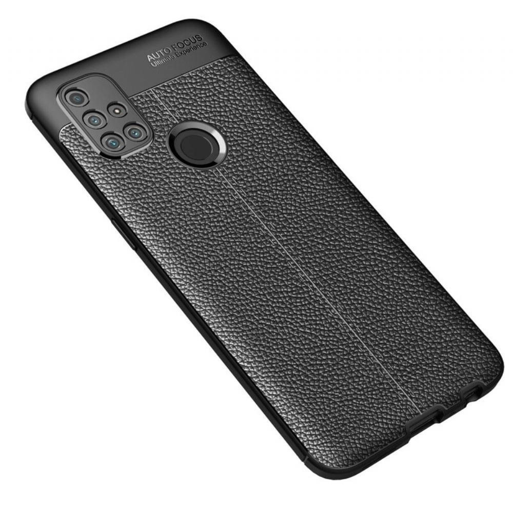 Kryt Na OnePlus Nord N10 Efekt Kůže Litchi S Dvojitou Linií