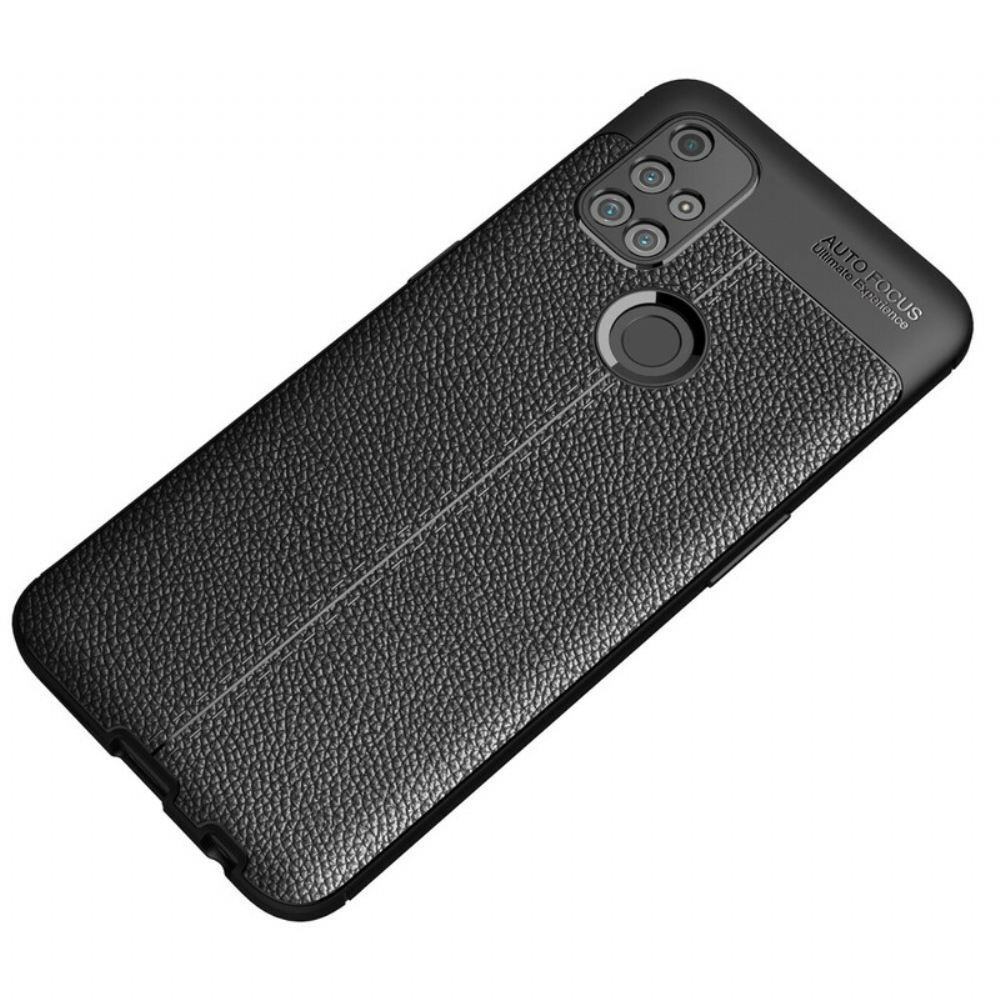 Kryt Na OnePlus Nord N10 Efekt Kůže Litchi S Dvojitou Linií