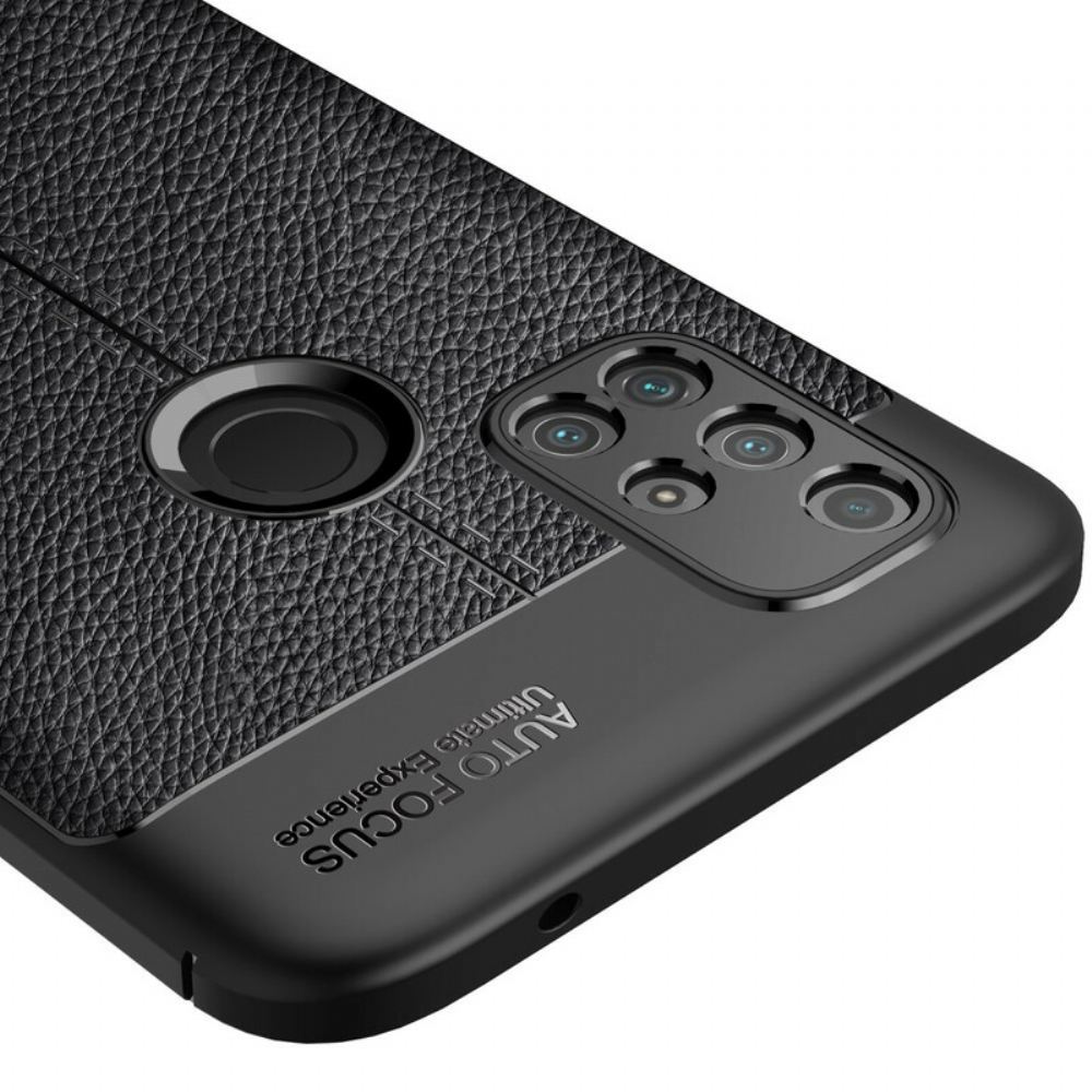 Kryt Na OnePlus Nord N10 Efekt Kůže Litchi S Dvojitou Linií