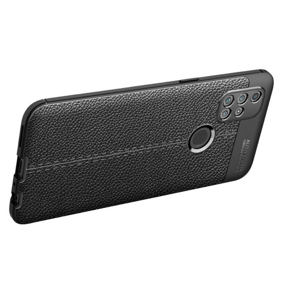 Kryt Na OnePlus Nord N10 Efekt Kůže Litchi S Dvojitou Linií