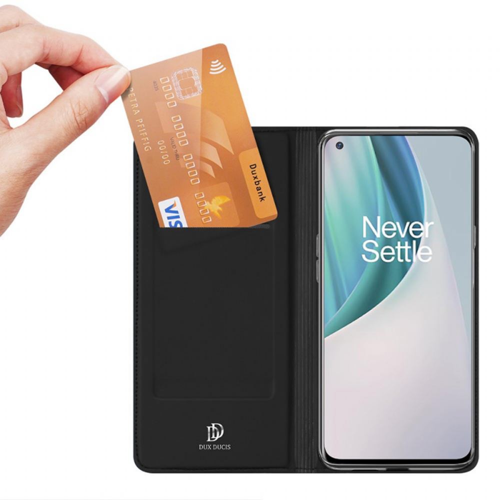 Kryty Na Mobil Na OnePlus Nord N10 Flipové Pouzdro Skin Pro Dux Ducis