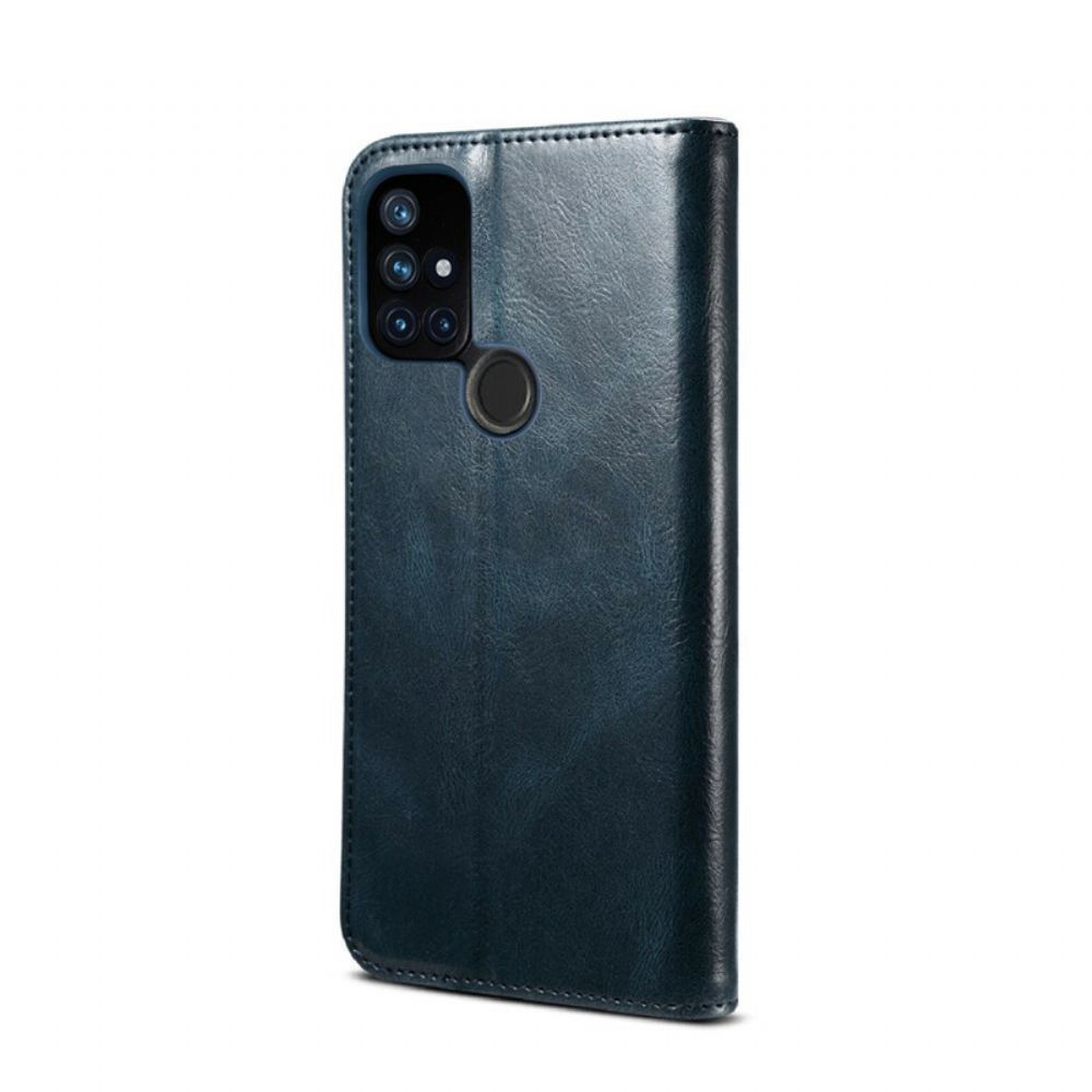 Kryty Na Mobil Na OnePlus Nord N10 Flipové Pouzdro Voskovaná Umělá Kůže