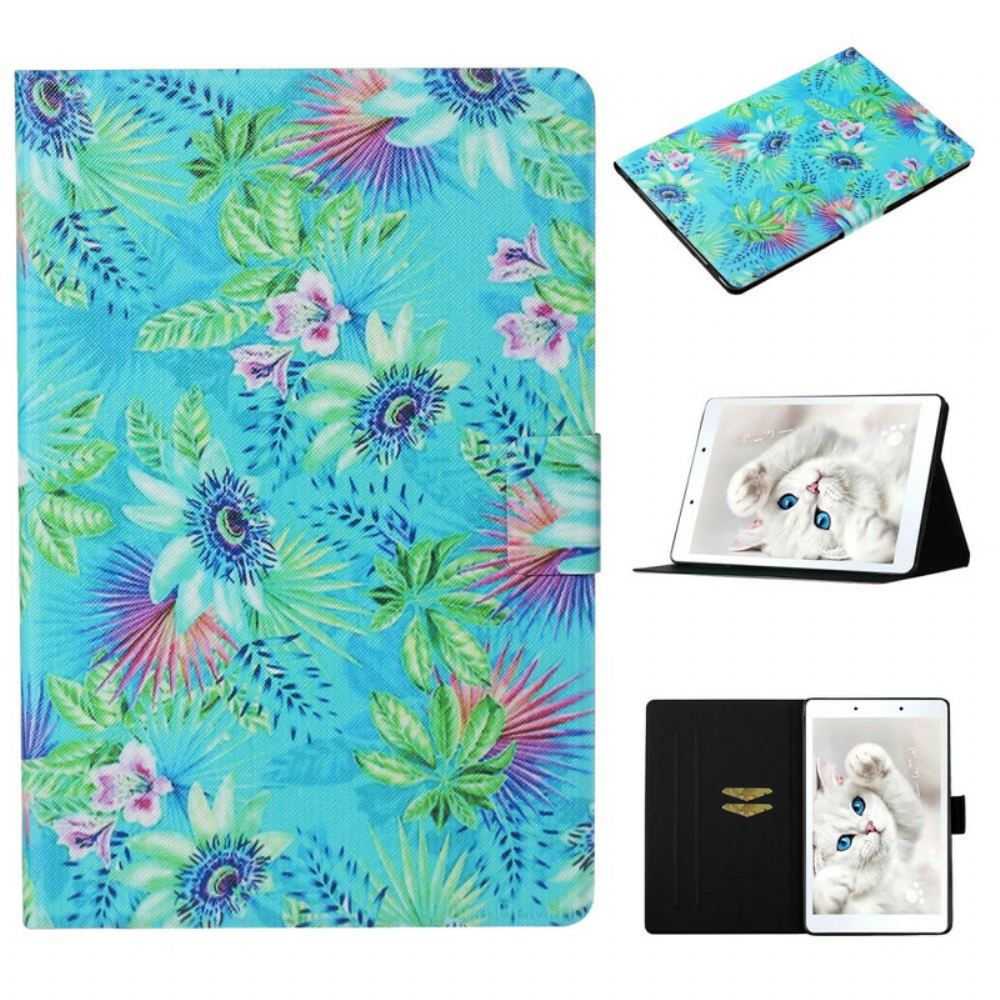 Kožené Pouzdro Na Samsung Galaxy Tab A 8" (2019) Květinový Vesmír