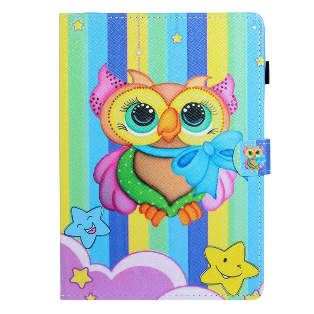 Kožené Pouzdro Na Samsung Galaxy Tab A 8" (2019) Vícebarevná Sova