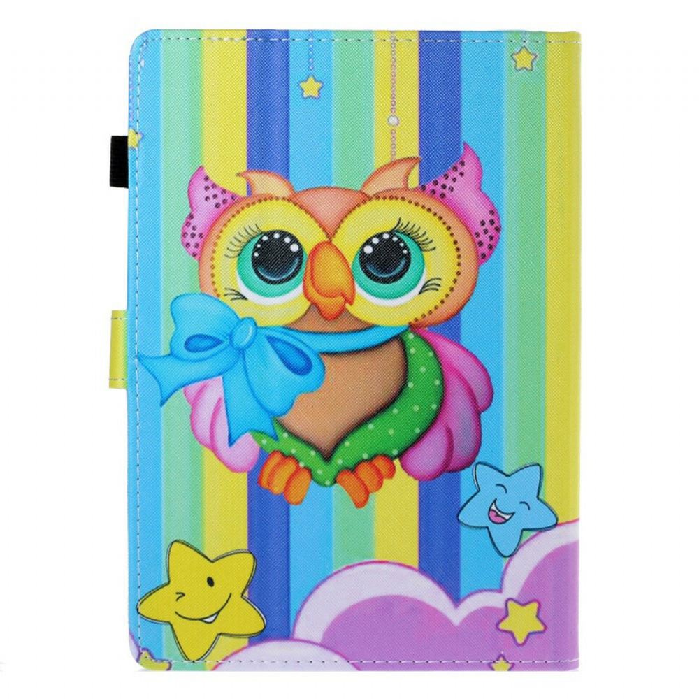 Kožené Pouzdro Na Samsung Galaxy Tab A 8" (2019) Vícebarevná Sova