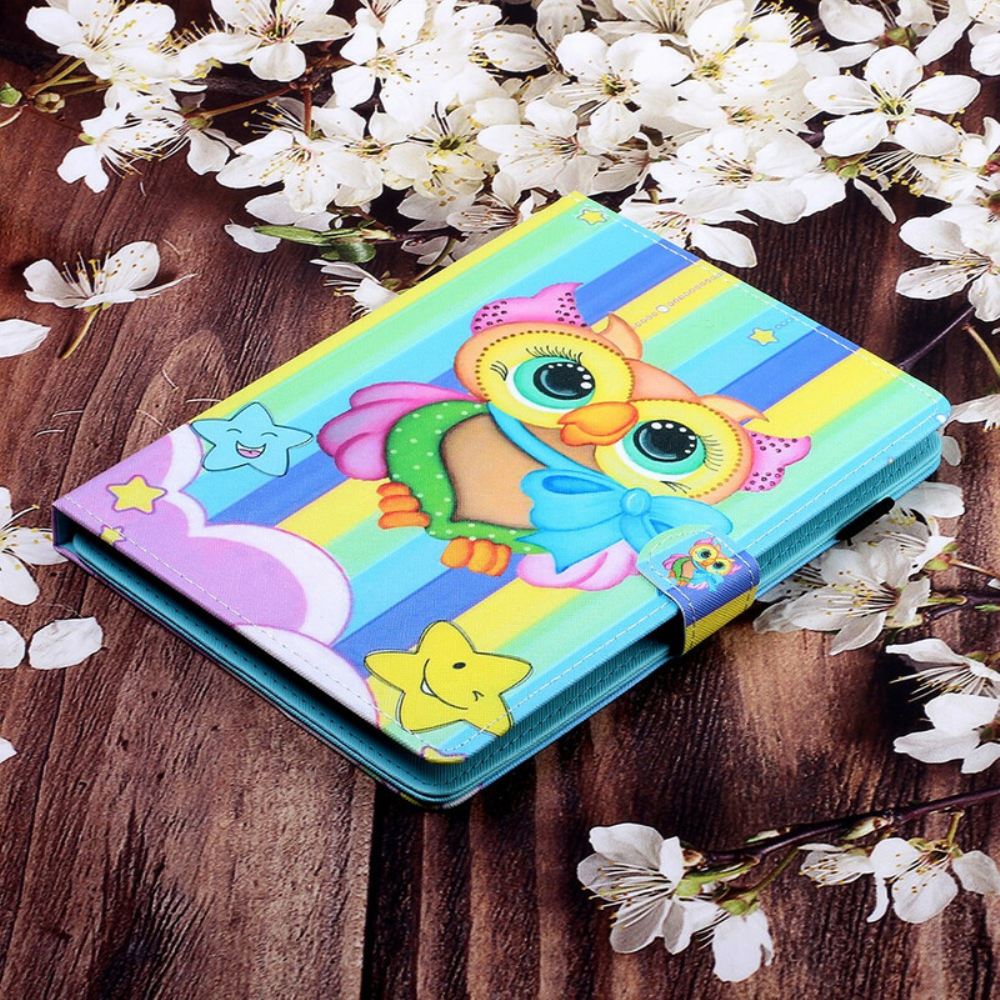 Kožené Pouzdro Na Samsung Galaxy Tab A 8" (2019) Vícebarevná Sova