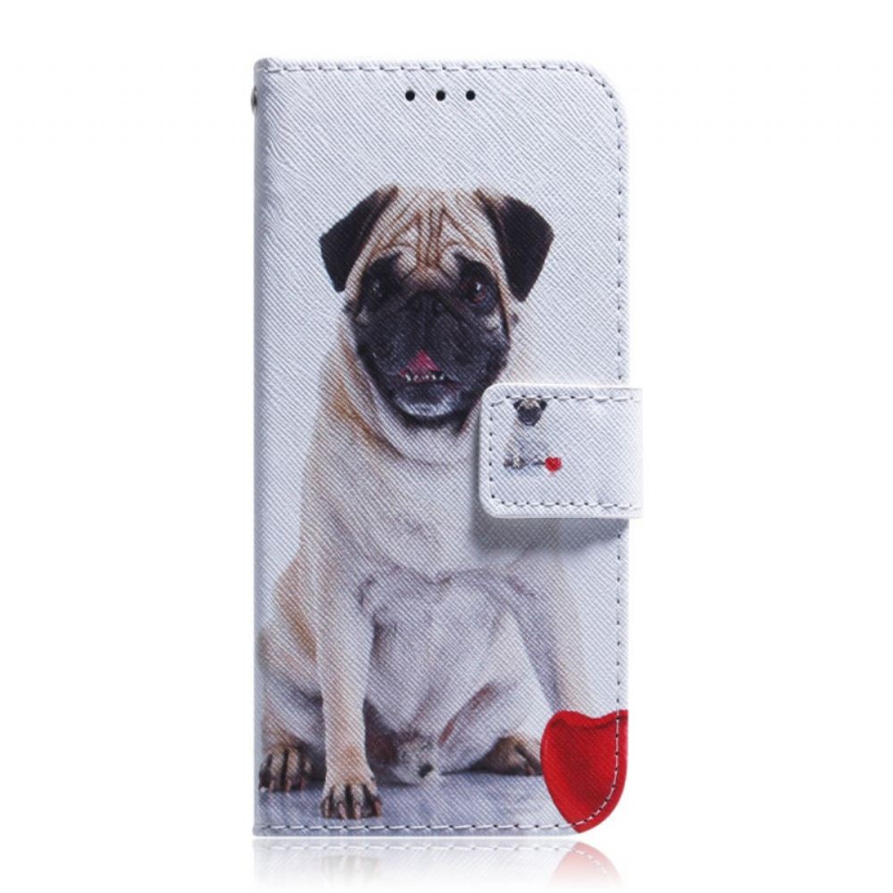 Kožené Pouzdro Na Google Pixel 6A Mops Pes
