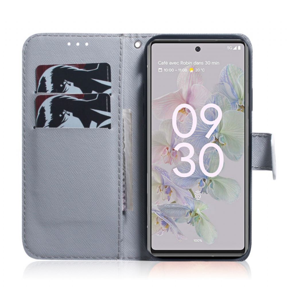Kožené Pouzdro Na Google Pixel 6A Mops Pes