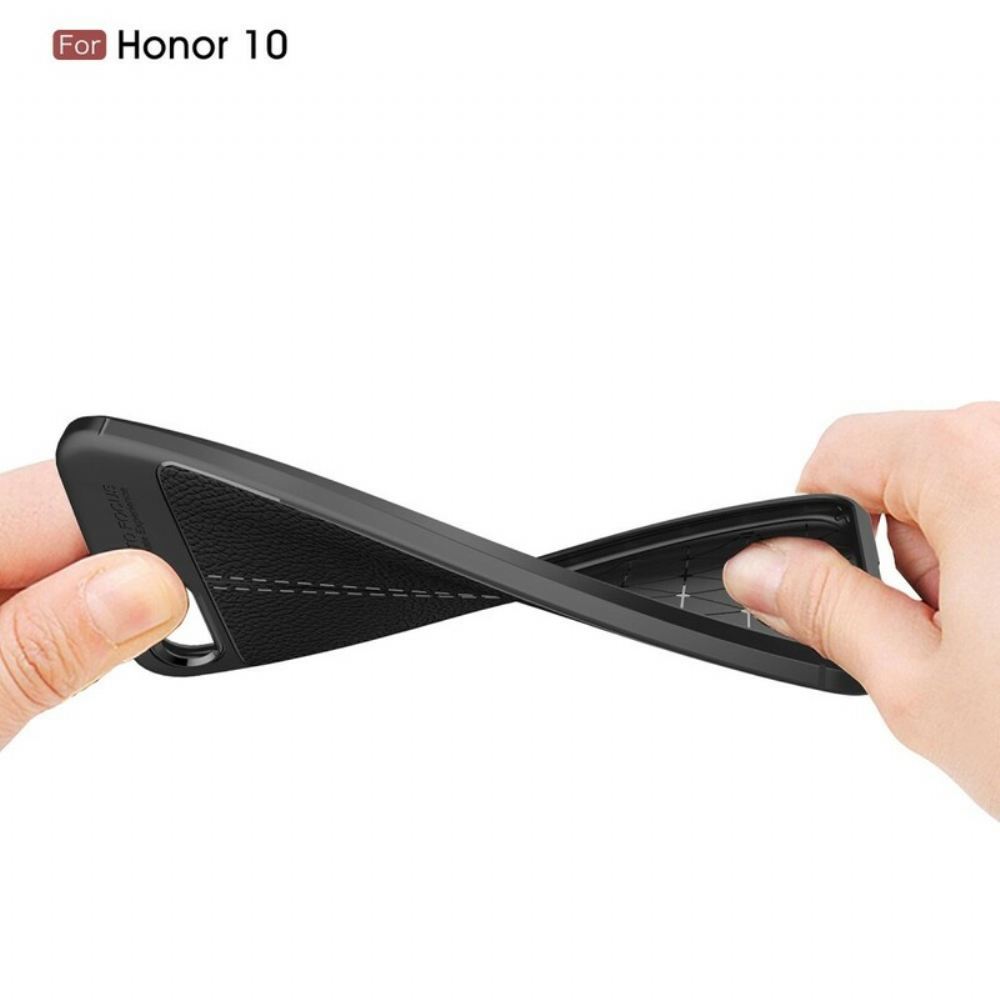 Kryt Na Honor 10 Dvouřadý Kožený Efekt Litchi