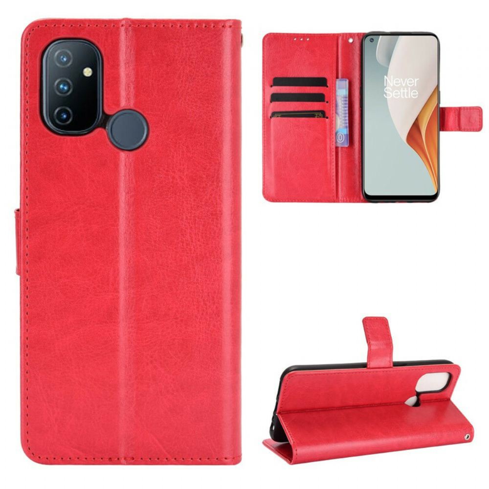 Flipové Pouzdro Na OnePlus Nord N100 Třpytivá Umělá Kůže