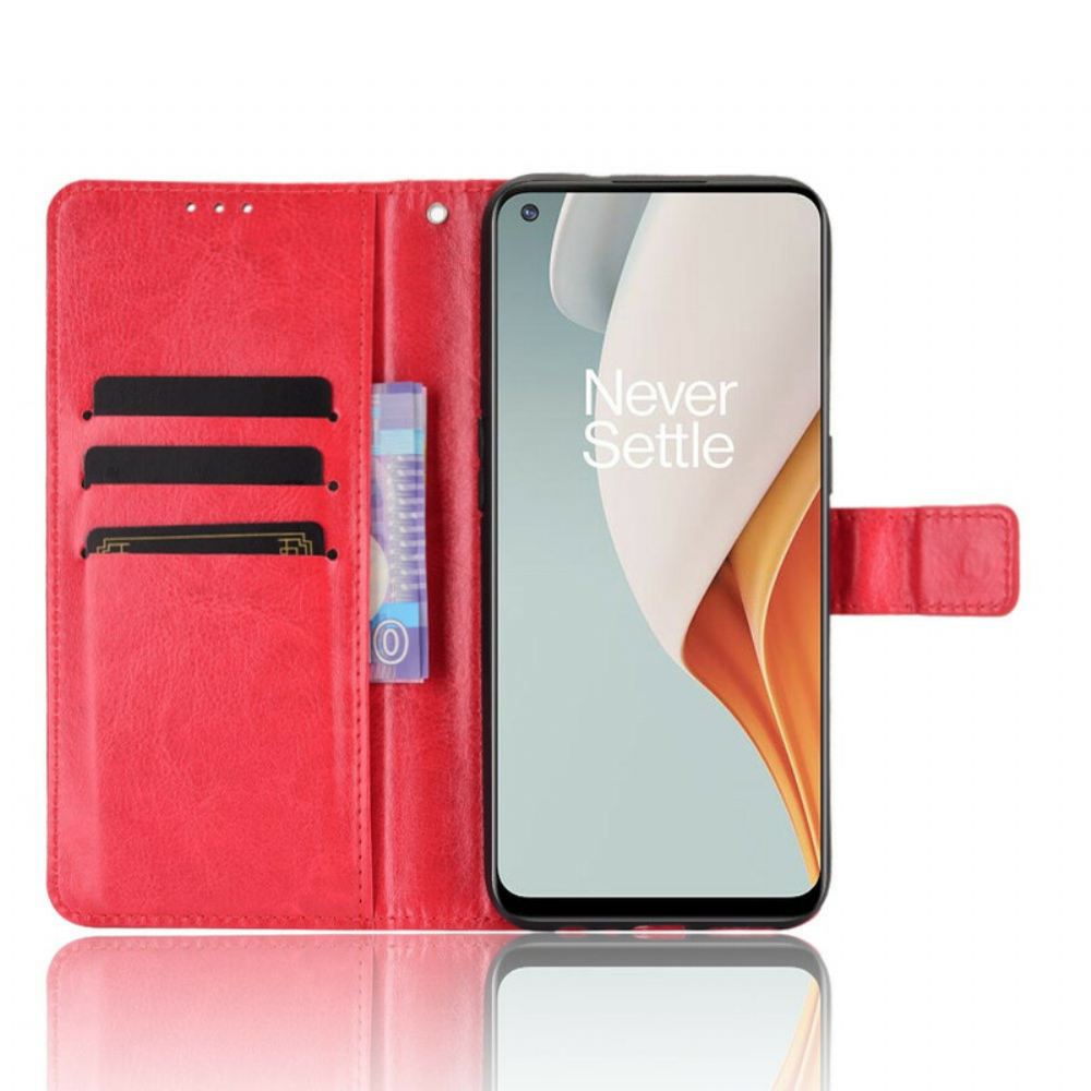 Flipové Pouzdro Na OnePlus Nord N100 Třpytivá Umělá Kůže