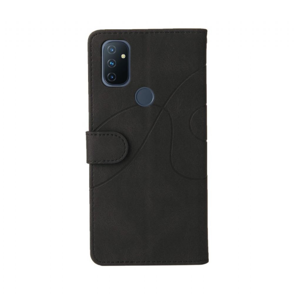 Kožené Pouzdro Na OnePlus Nord N100 Dvoubarevná