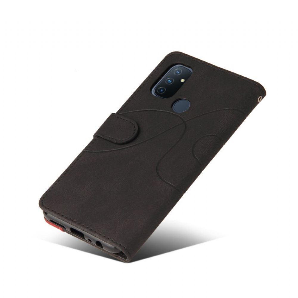 Kožené Pouzdro Na OnePlus Nord N100 Dvoubarevná