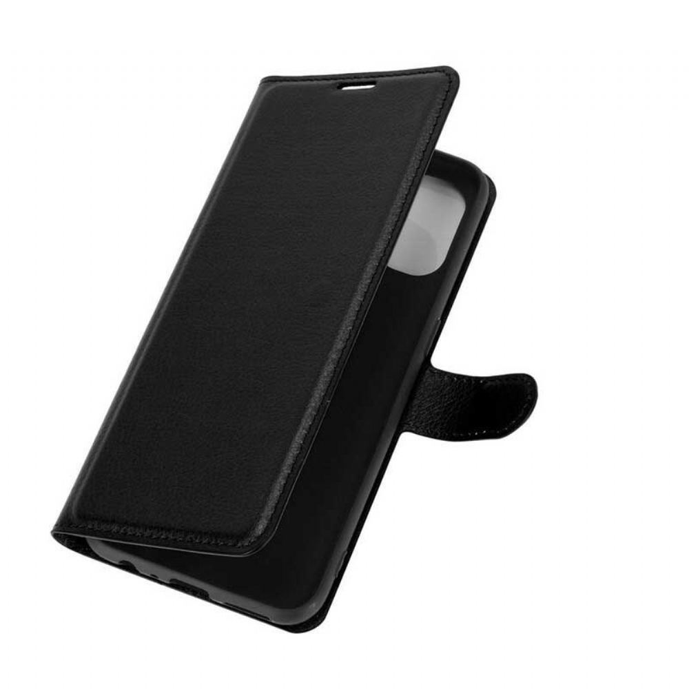 Kožené Pouzdro Na OnePlus Nord N100 Klasický Efekt Liči