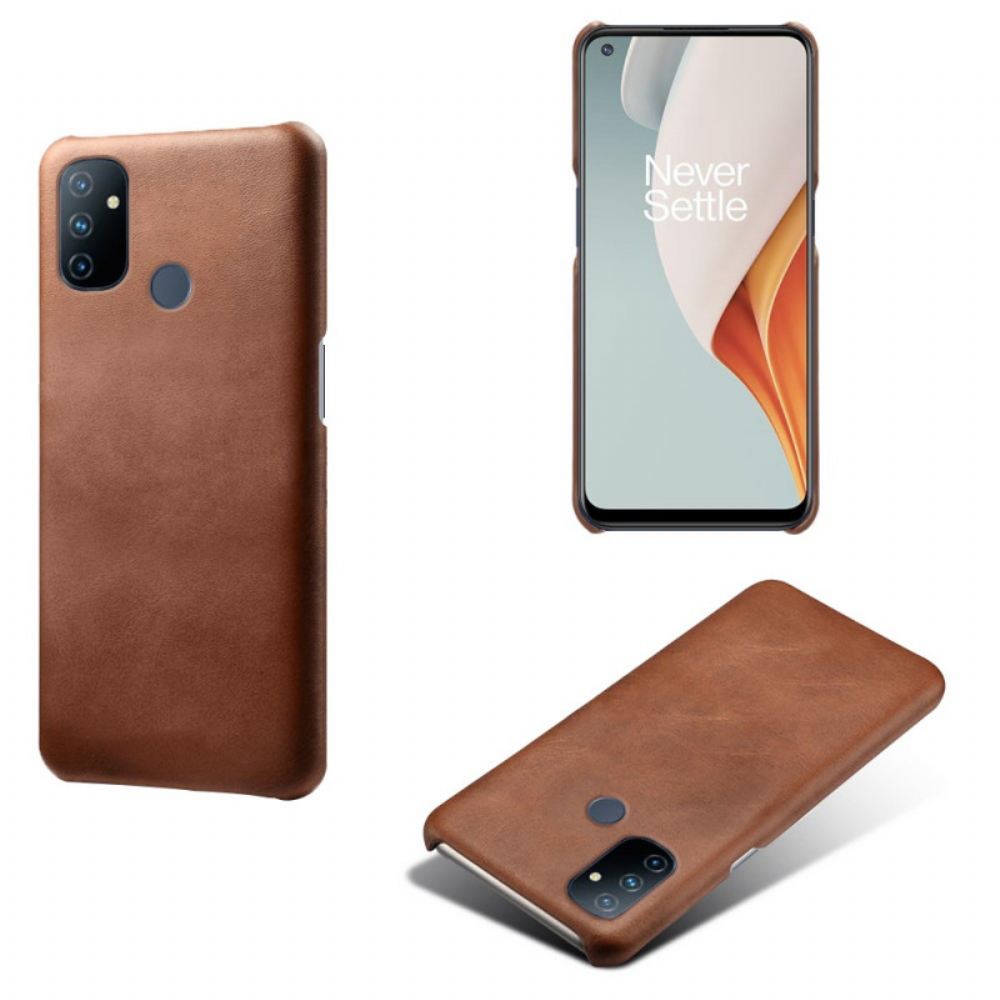 Kryt Na OnePlus Nord N100 Kožený Efekt