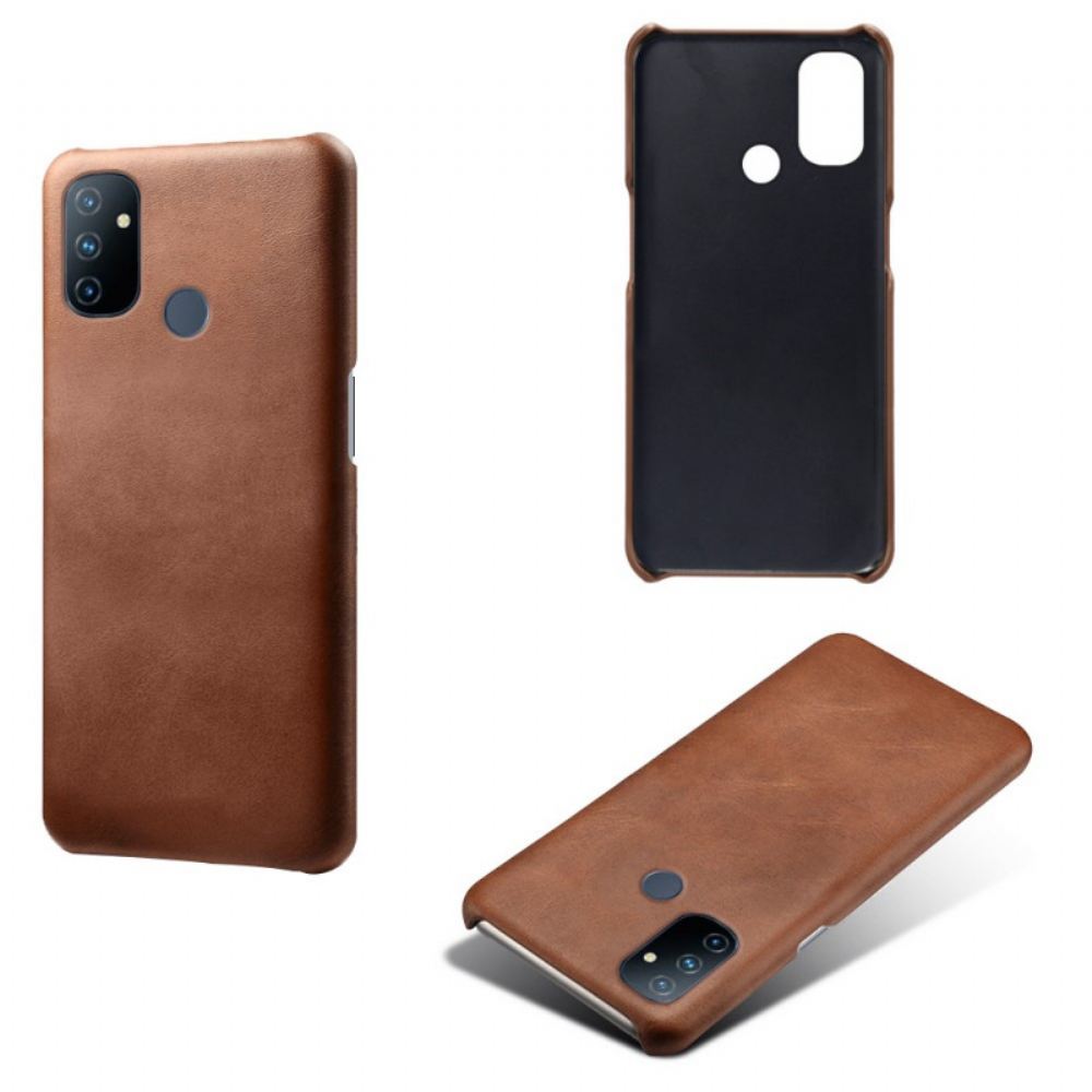 Kryt Na OnePlus Nord N100 Kožený Efekt