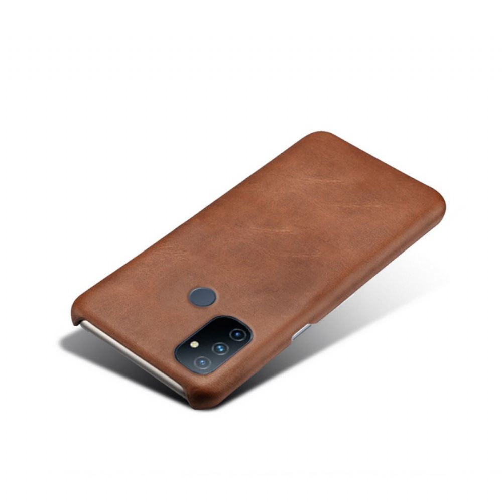 Kryt Na OnePlus Nord N100 Kožený Efekt