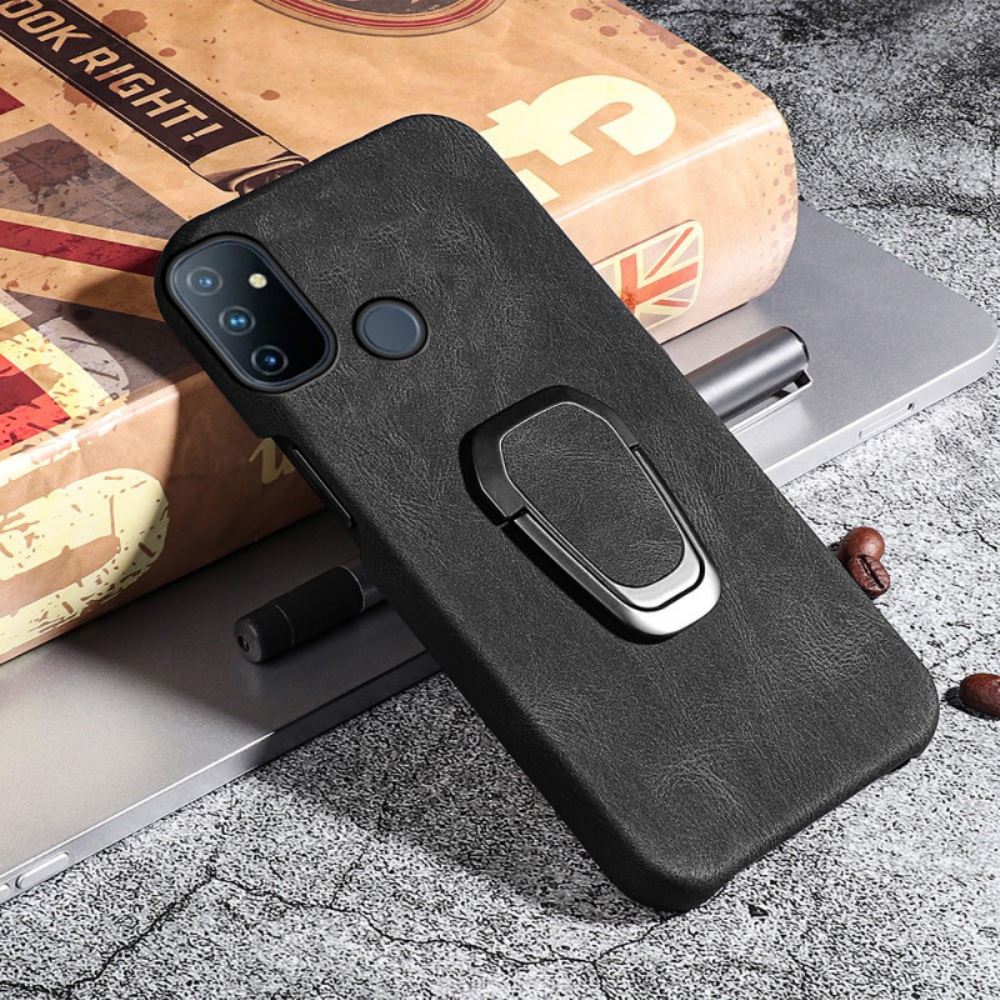 Kryt Na OnePlus Nord N100 Prsten S Koženým Efektem Podporuje Nové Barvy