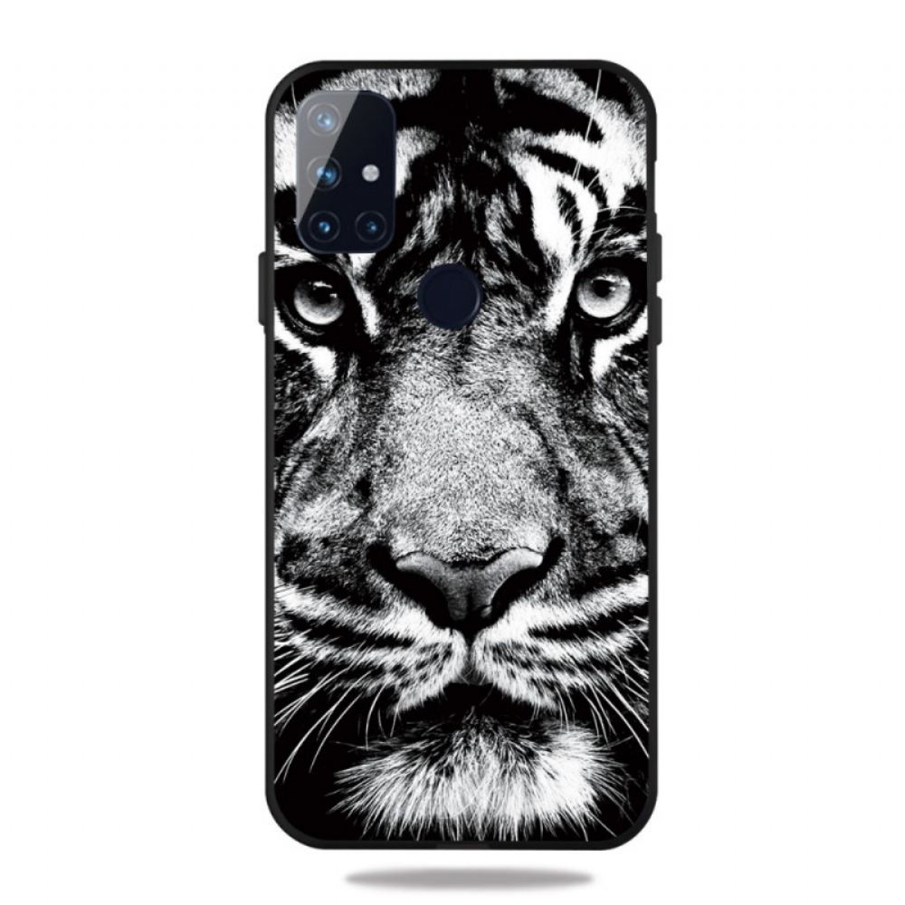 Kryt Na OnePlus Nord N100 Černobílý Tygr
