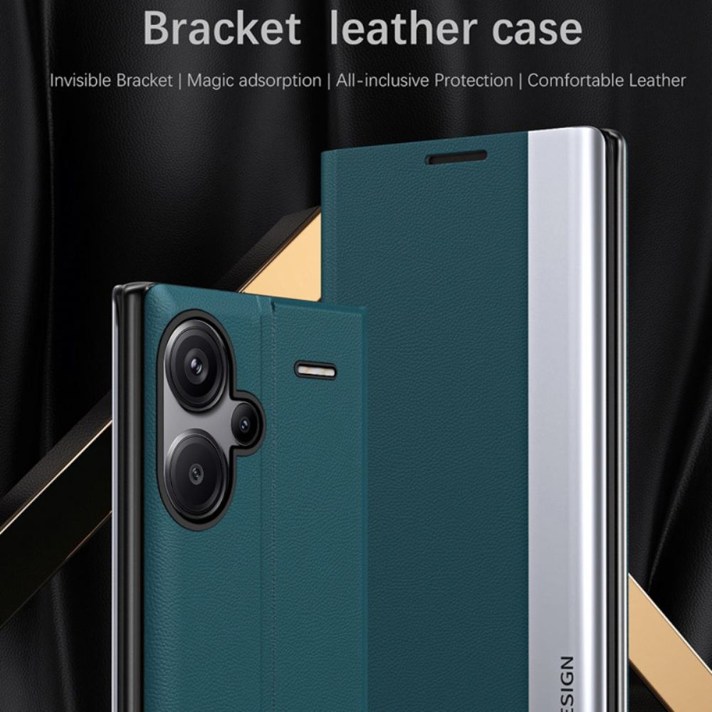 Kožené Pouzdro Folio Na Xiaomi Redmi Note 13 Pro Plus 5g Nový Design