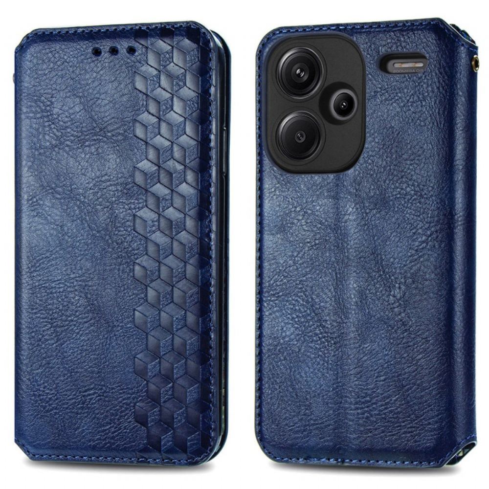 Kožené Pouzdro Folio Na Xiaomi Redmi Note 13 Pro Plus 5g Vintage Diamantový Vzor