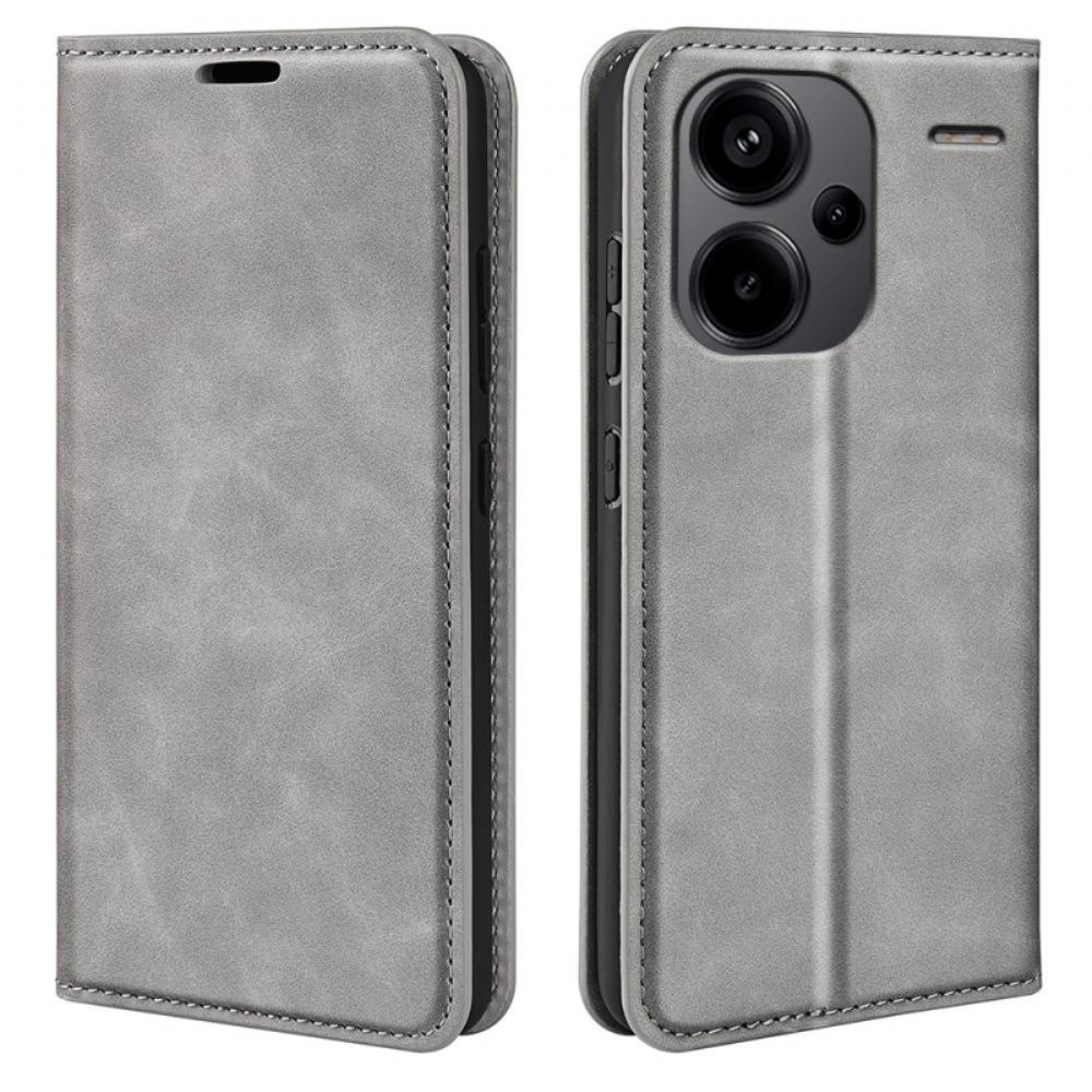 Kožené Pouzdro Folio Xiaomi Redmi Note 13 Pro Plus 5g Klasika