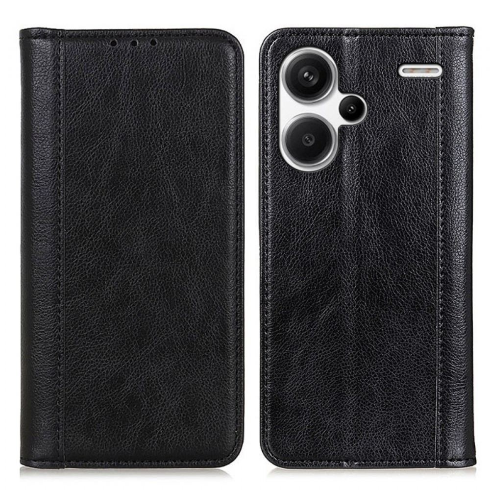 Kožené Pouzdro Folio Xiaomi Redmi Note 13 Pro Plus 5g Retro Štípaná Kůže