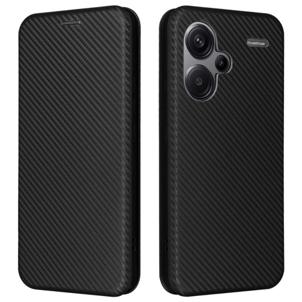 Kožené Pouzdro Folio Xiaomi Redmi Note 13 Pro Plus 5g Uhlíkové Vlákno