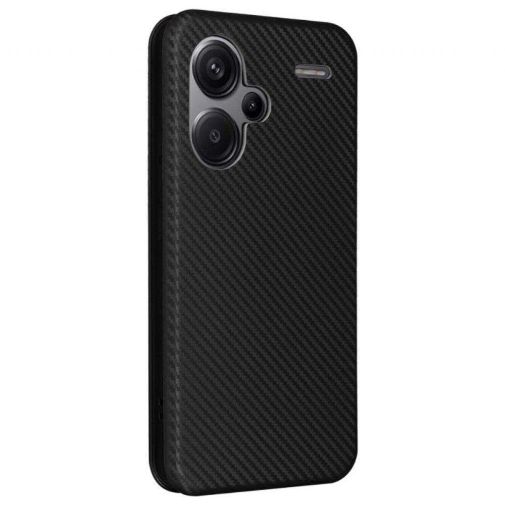 Kožené Pouzdro Folio Xiaomi Redmi Note 13 Pro Plus 5g Uhlíkové Vlákno