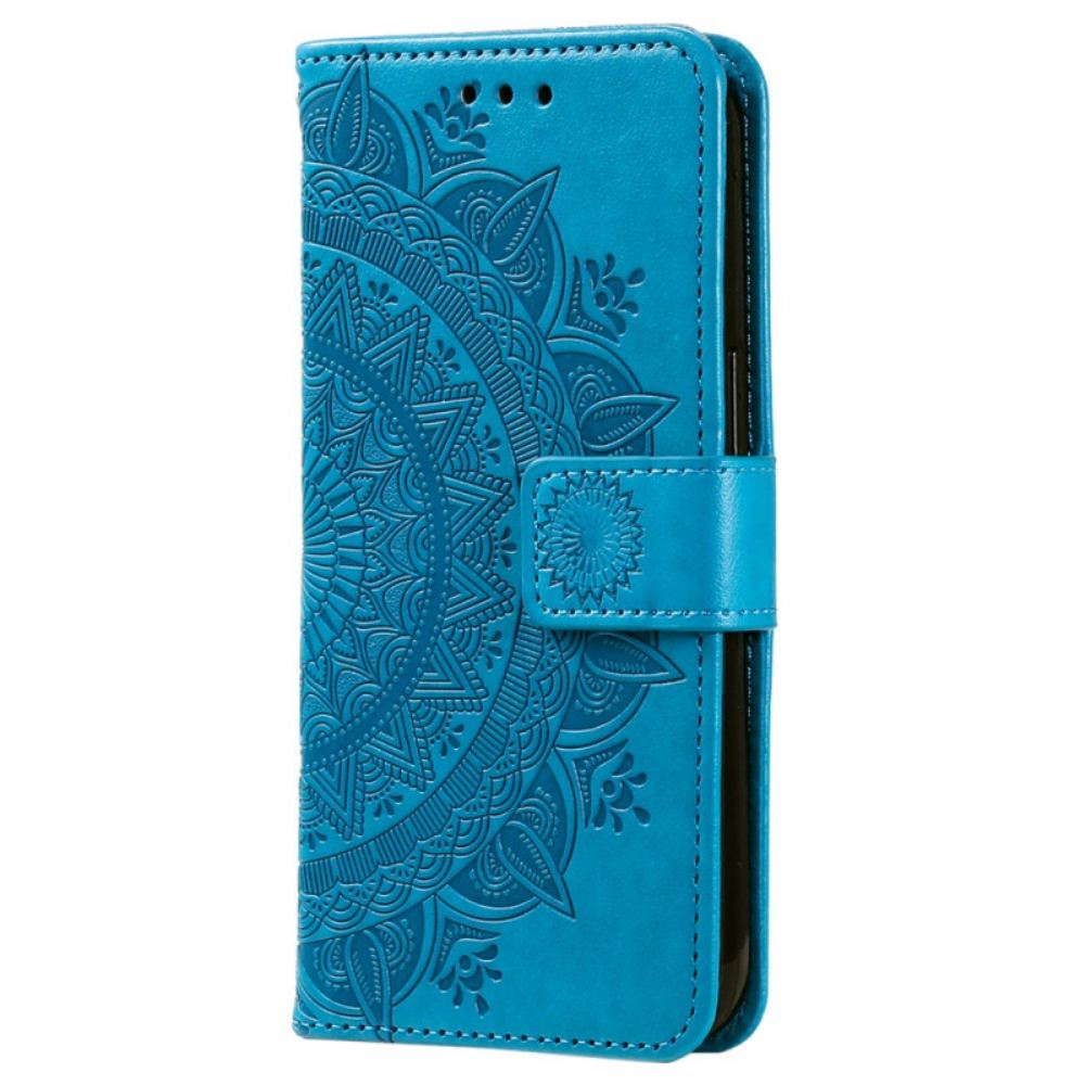 Kožený Kryt Xiaomi Redmi Note 13 Pro Plus 5g Mandala Sun S Popruhem