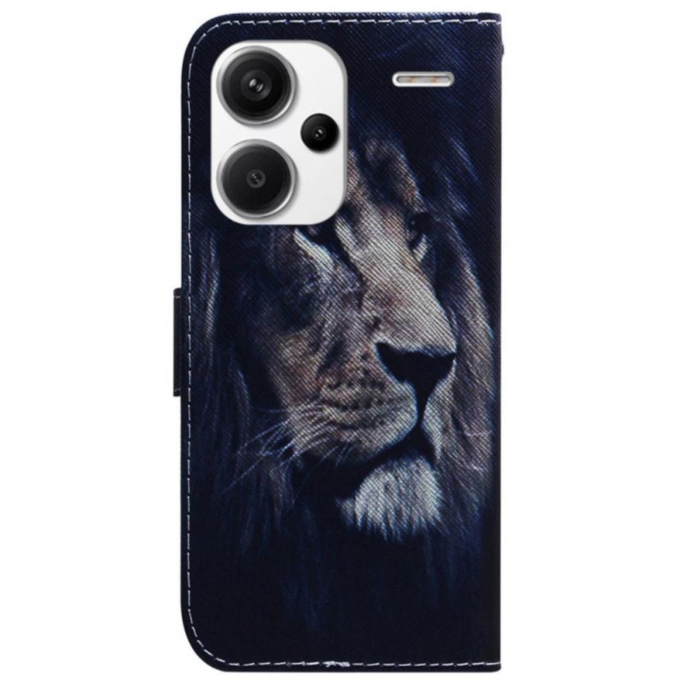Kožený Kryt Xiaomi Redmi Note 13 Pro Plus 5g Snící Lev