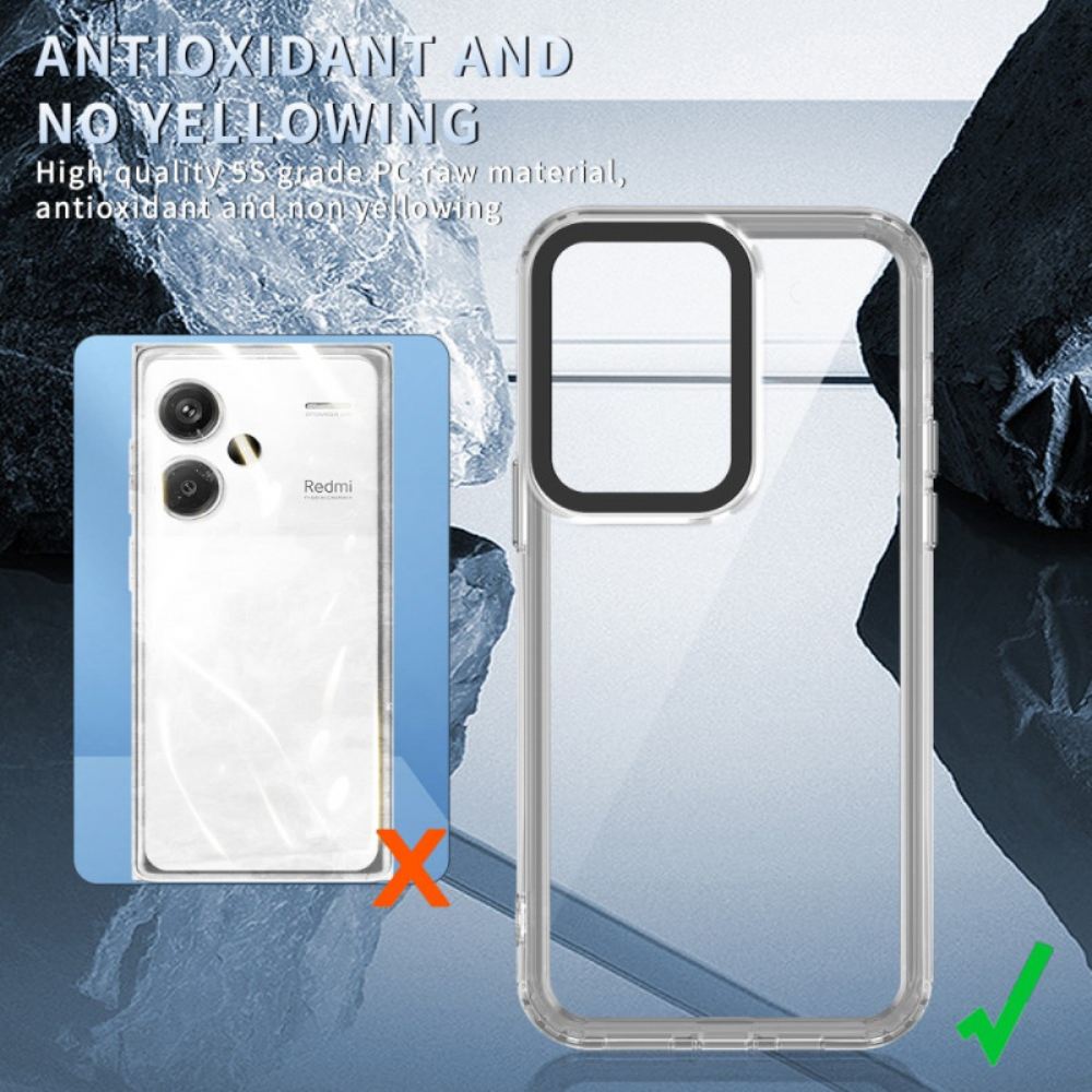Kryt Xiaomi Redmi Note 13 Pro Plus 5g Průhledné Kovové Hrany