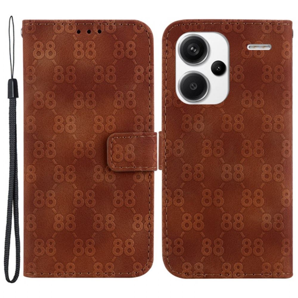 Peněženková Pouzdra Xiaomi Redmi Note 13 Pro Plus 5g Kryty Na Mobil Design 88 S Popruhem