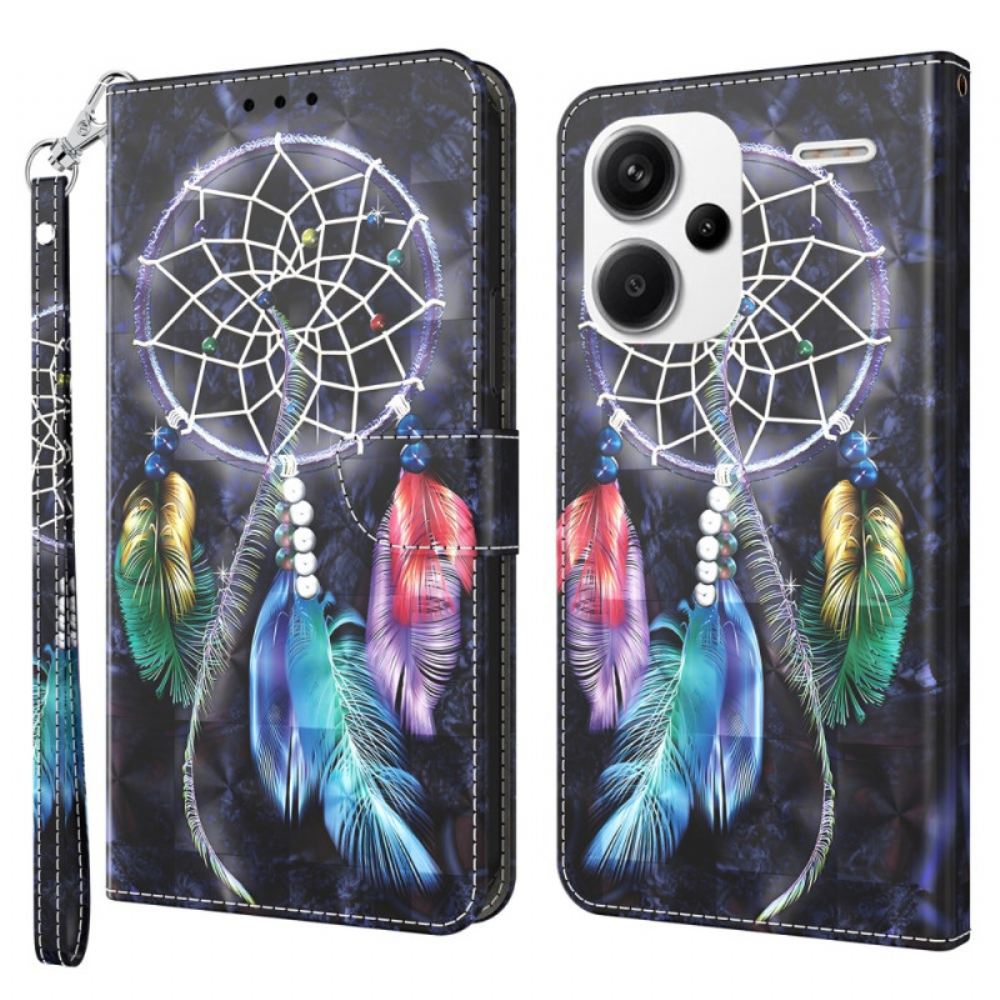 Peněženková Pouzdra Xiaomi Redmi Note 13 Pro Plus 5g Kryty Na Mobil Lapač Snů S Popruhem