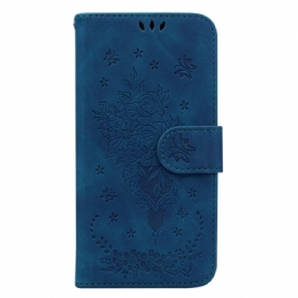 Peněženková Pouzdra Xiaomi Redmi Note 13 Pro Plus 5g Kryty Na Mobil Vzor Růže A Motýlů