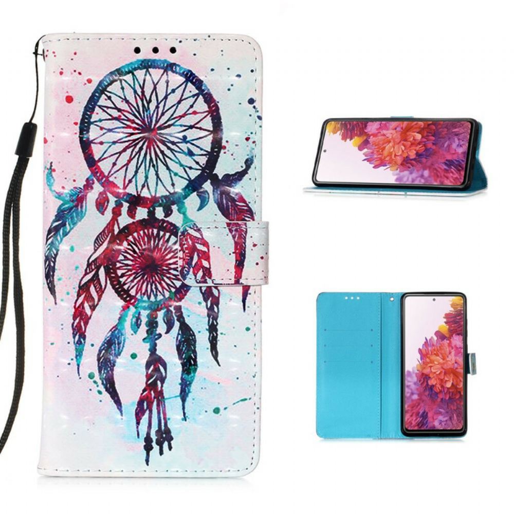 Flipové Pouzdro Na Samsung Galaxy S20 FE Akvarelový Lapač Snů