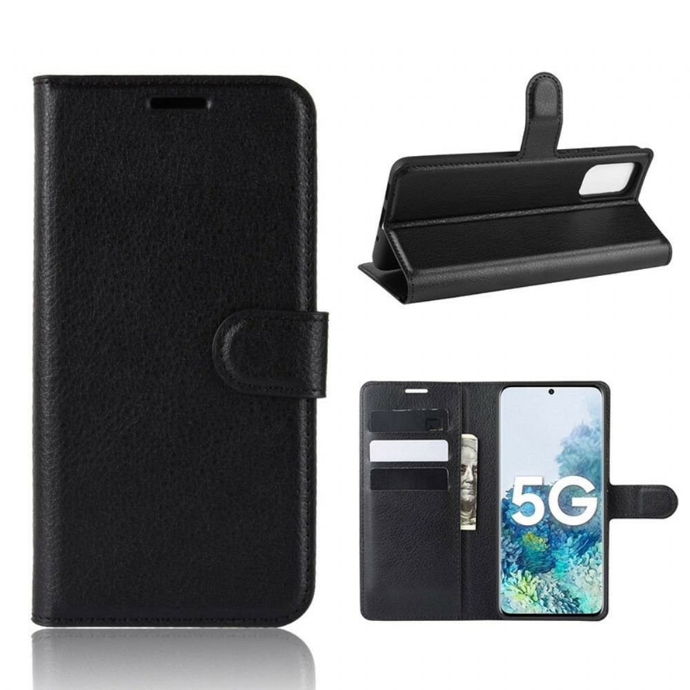Flipové Pouzdro Na Samsung Galaxy S20 FE Klasická Umělá Kůže Litchi