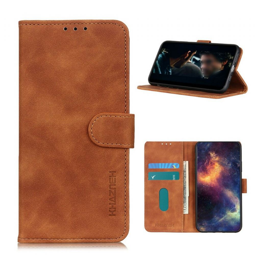 Flipové Pouzdro Na Samsung Galaxy S20 FE Matná Vintage Kůže S Efektem Khazneh