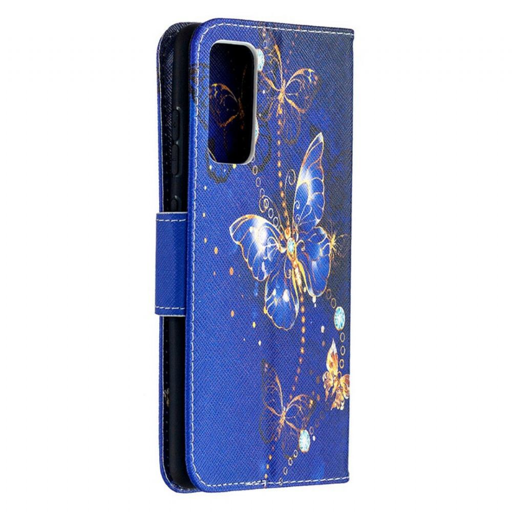 Flipové Pouzdro Na Samsung Galaxy S20 FE Motýlí Králové