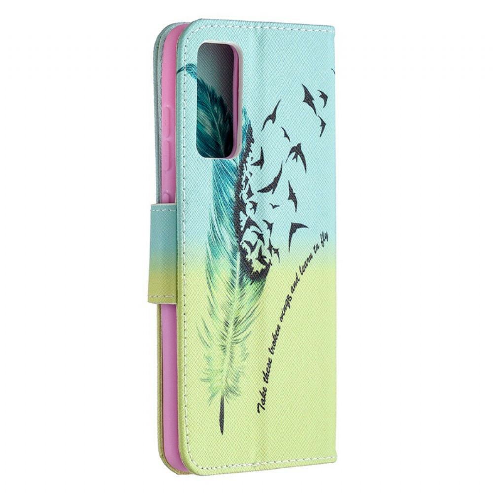 Flipové Pouzdro Na Samsung Galaxy S20 FE Naučte Se Létat