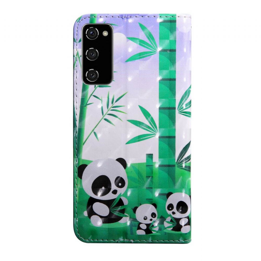 Flipové Pouzdro Na Samsung Galaxy S20 FE Pandí Rodina
