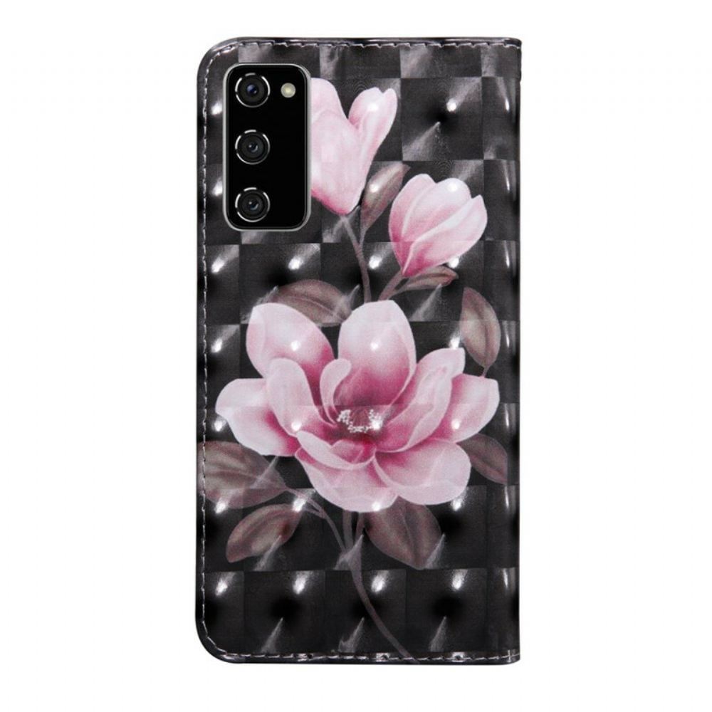 Flipové Pouzdro Na Samsung Galaxy S20 FE Rozkvetlé Květiny