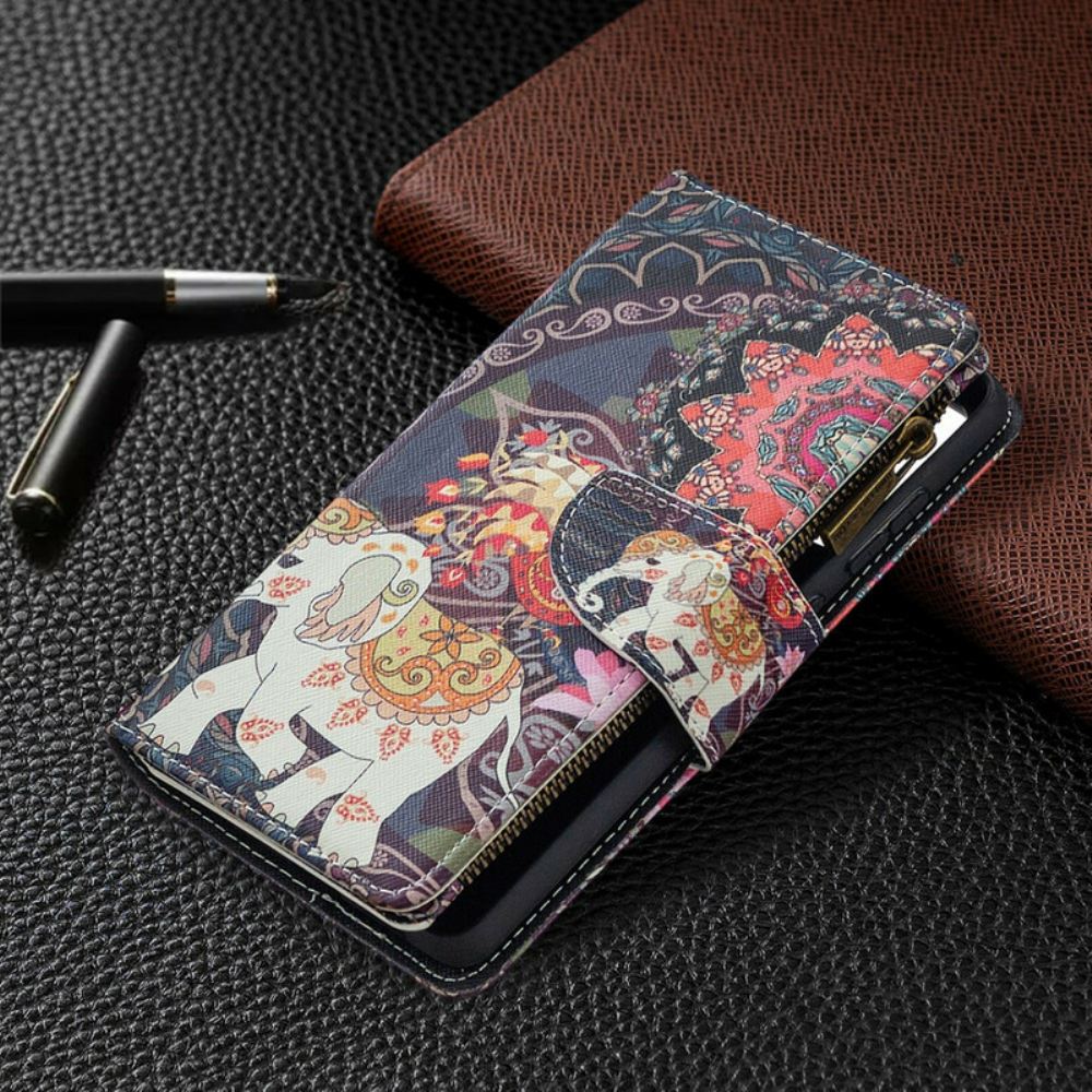 Flipové Pouzdro Na Samsung Galaxy S20 FE Sloní Kapsa Na Zip