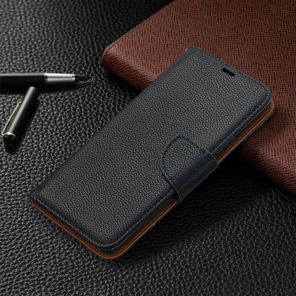 Kožené Pouzdro Na Samsung Galaxy S20 FE Flipové Pouzdro Liči Šikmá Klapka
