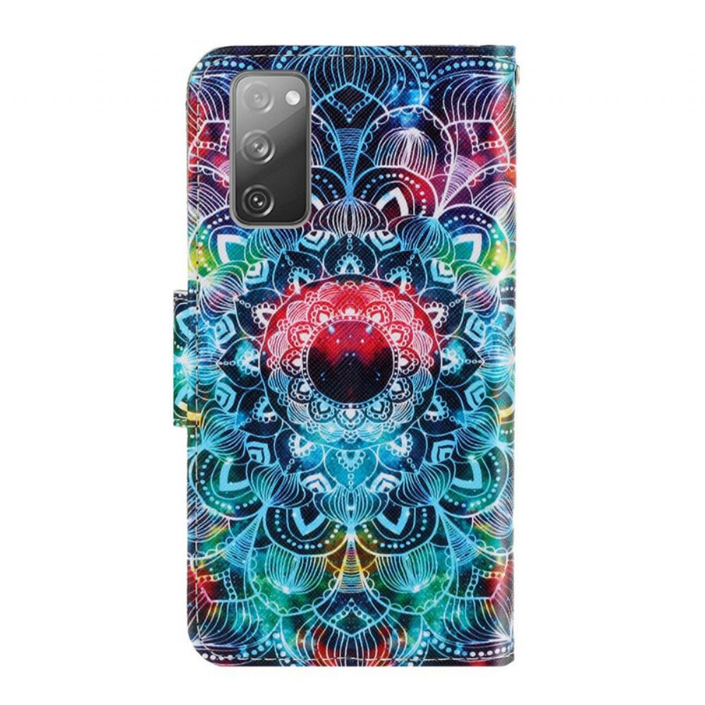 Kožené Pouzdro Na Samsung Galaxy S20 FE Mandala Na Obloze