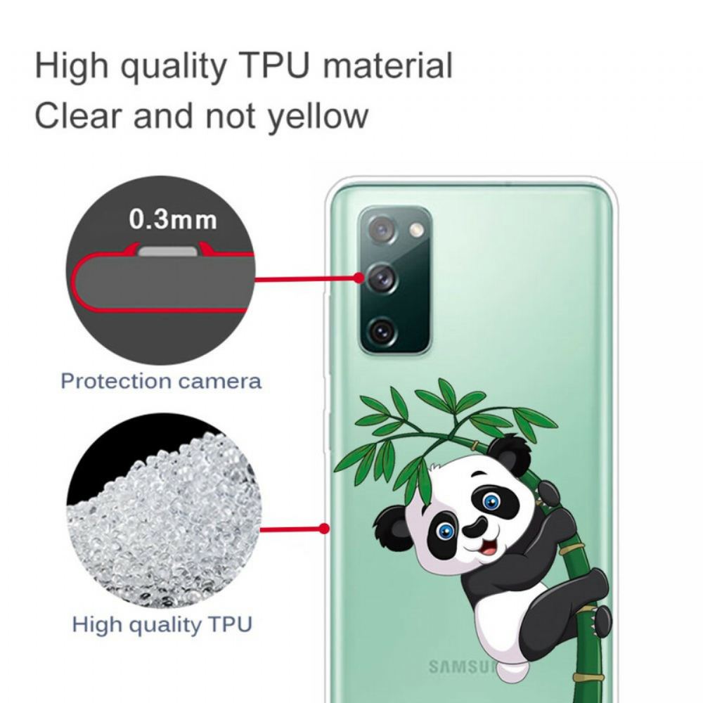 Kryt Na Samsung Galaxy S20 FE Bezešvá Panda Na Bambusu