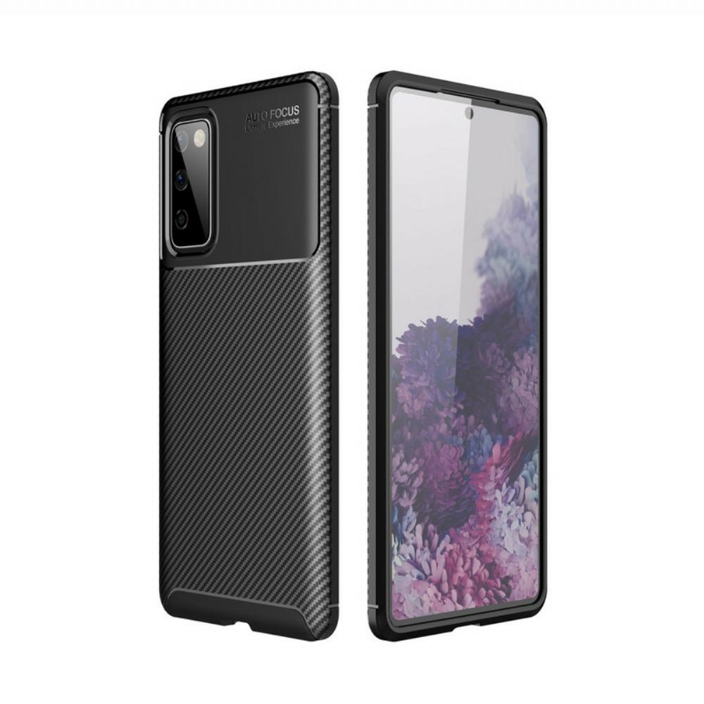 Kryt Na Samsung Galaxy S20 FE Flexibilní Textura Uhlíkových Vláken