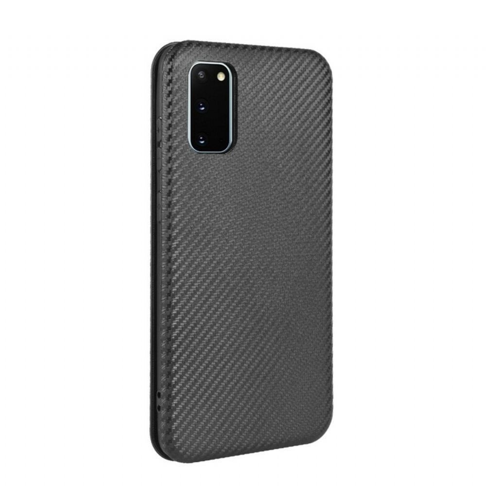 Kryty Na Mobil Na Samsung Galaxy S20 FE Flipové Pouzdro Uhlíkové Vlákno