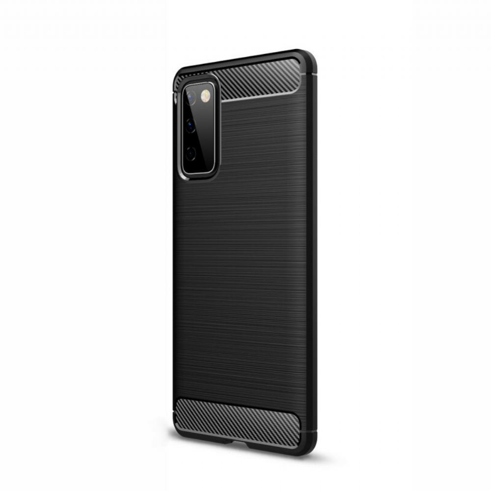 Kryty Na Mobil Na Samsung Galaxy S20 FE Kartáčované Uhlíkové Vlákno