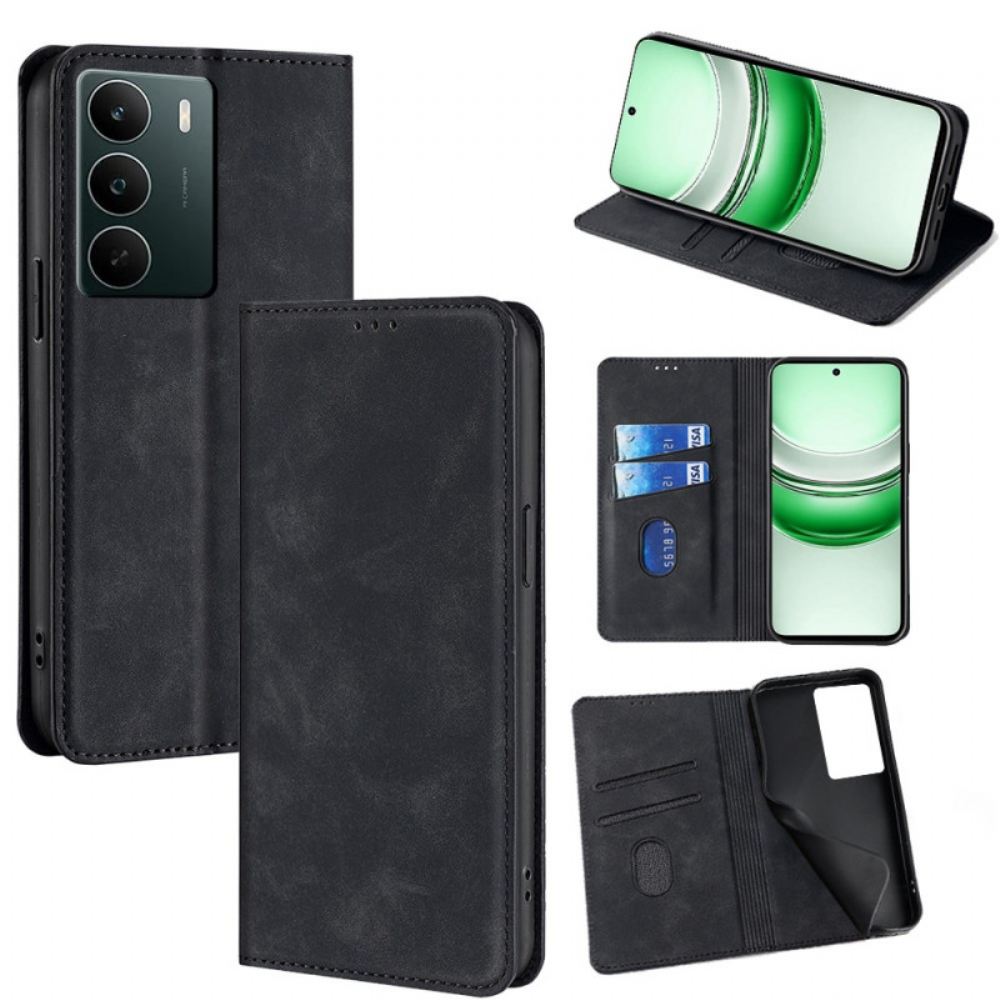 Kožené Pouzdro Realme C71 Semiš Efekt